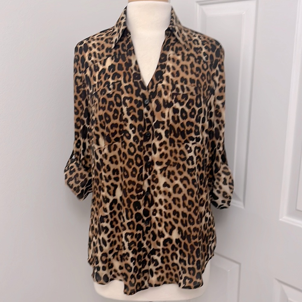 Express Portofino shirt leopard button up